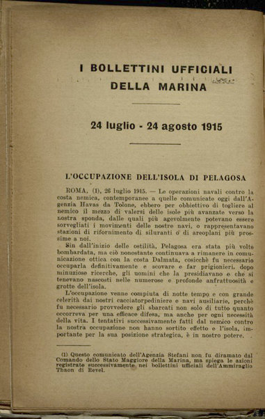 Il diario della nostra guerra : bollettini ufficiali dell'esercito e della marina